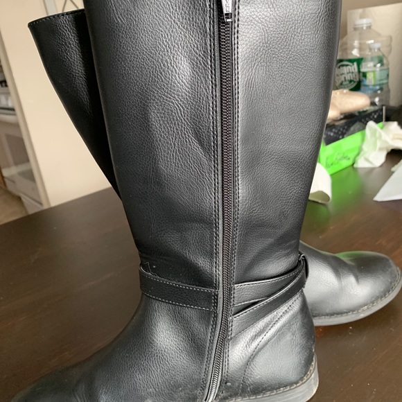 Girls long black boots Size 3 - Picture 2 of 5